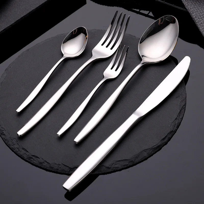 Cutlery Tableware Thickened Stainless Steel Knife Fork and Spoon Family Hotel Restaurant Solid Color Tableware
Cutlery Tableware Thickened Stainless Steel Knife Fork and Spoon Family Hotel Restaurant Solid Color Tableware