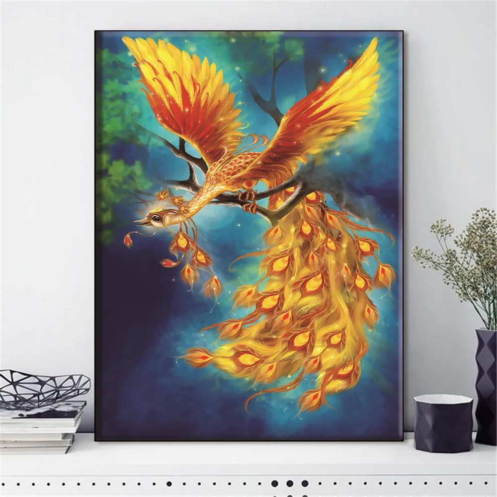 HUACAN Embroidery Cross Stitch Phoenix Animal Bird Needlework Sets For Full Kits White Canvas DIY Home Decor 14CT 40x50cm
HUACAN Embroidery Cross Stitch Phoenix Animal Bird Needlework Sets For Full Kits White Canvas DIY Home Decor 14CT 40x50cm