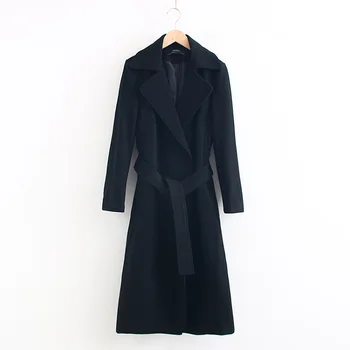 2020 Spring women wool jacket new fashion medium long loose woolen coat black slim long-sleeved woolen outerwear
2020 Spring women wool jacket new fashion medium long loose woolen coat black slim long-sleeved woolen outerwear