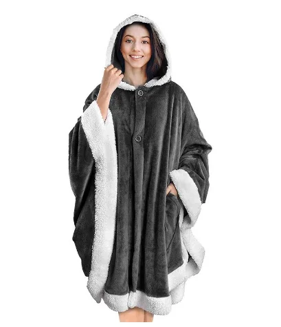 Winter Thick Comfy TV Blanket Sweatshirt Solid Warm Hooded Blanket Adults and Children Fleece Weighted Blankets for Beds Travel 
Winter Thick Comfy TV Blanket Sweatshirt Solid Warm Hooded Blanket Adults and Children Fleece Weighted Blankets for Beds Travel