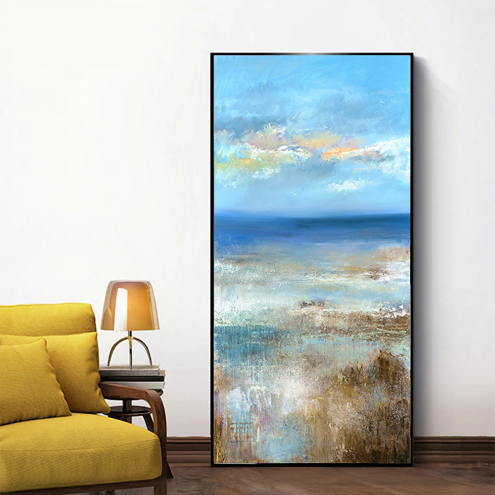 Nordic Hand-painted Abstract Blue Sky Sea Porch Oil Painting Decoration Home Canvas Art Wall Pictures
Nordic Hand-painted Abstract Blue Sky Sea Porch Oil Painting Decoration Home Canvas Art Wall Pictures