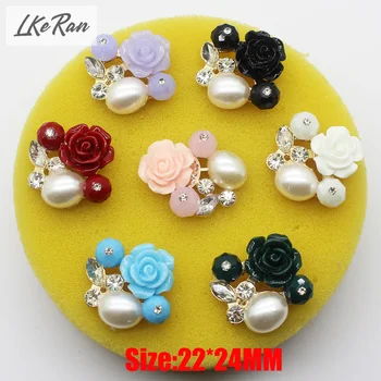 LKERAN 22*24mm NEW 7 Colors Rose Crystal Alloy Button Handmade Pearl Flower Heart Jewelry Accessories Craft Diy Decorative
LKERAN 22*24mm NEW 7 Colors Rose Crystal Alloy Button Handmade Pearl Flower Heart Jewelry Accessories Craft Diy Decorative