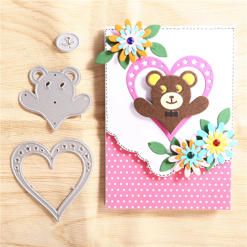 InLoveArts Metal Cutting Dies Bear Heart Stencils DIY Scrapbooking Embossing Paper Wedding Cards Dies Photo Album Making Craft
InLoveArts Metal Cutting Dies Bear Heart Stencils DIY Scrapbooking Embossing Paper Wedding Cards Dies Photo Album Making Craft