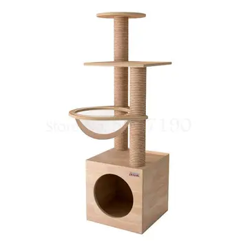Solid wood cat climbing frame cat jumping cat furniture cat tree toy cat nest cat scratching post climbing villa
Solid wood cat climbing frame cat jumping cat furniture cat tree toy cat nest cat scratching post climbing villa