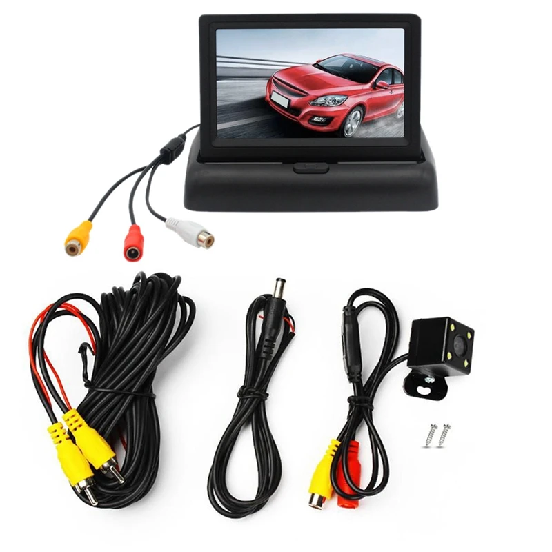 Auto Parking Assistance New 4LED Night-Vision Car CCD Rear View Camera With 4.3 inch Color LCD Car Video Foldable Monitor Camera
Auto Parking Assistance New 4LED Night-Vision Car CCD Rear View Camera With 4.3 inch Color LCD Car Video Foldable Monitor Camera