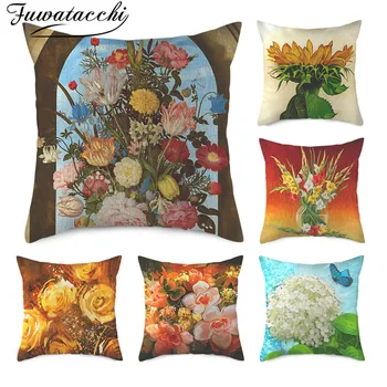 Fuwatacchi Pure Linen Cushion Cover Colorful Flowers Pattern Pillow Cover for Home Chair Sofa Decorative Pillowcases 45x45cm
Fuwatacchi Pure Linen Cushion Cover Colorful Flowers Pattern Pillow Cover for Home Chair Sofa Decorative Pillowcases 45x45cm