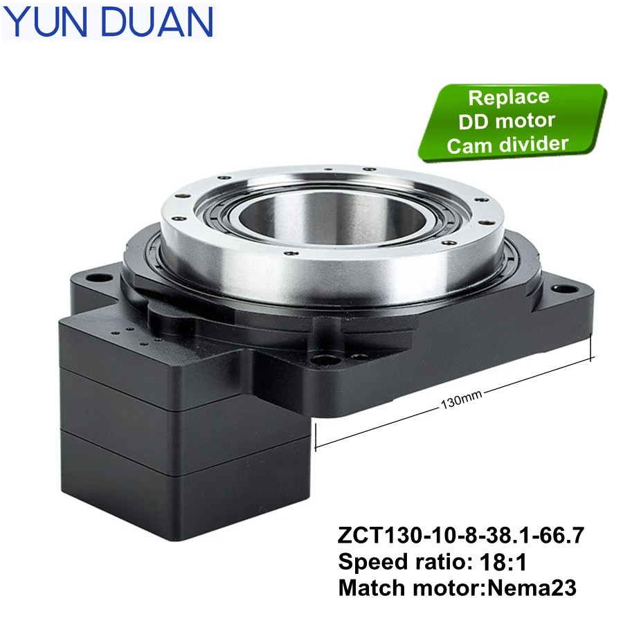 130mm1arcmin hollow rotating platform replaces DD motor/cam divider,Nema23 stepper motor 18:1 bevel reducer Nema23 gearbox
130mm1arcmin hollow rotating platform replaces DD motor/cam divider,Nema23 stepper motor 18:1 bevel reducer Nema23 gearbox