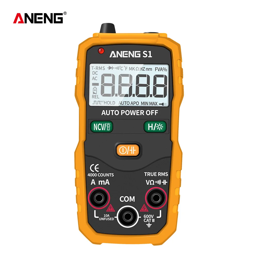 ANENG S1 Digital Multimeter True RMS Auto Range Professional LCD automatic Smart Multimeters Voltage Ammeter Tester
ANENG S1 Digital Multimeter True RMS Auto Range Professional LCD automatic Smart Multimeters Voltage Ammeter Tester