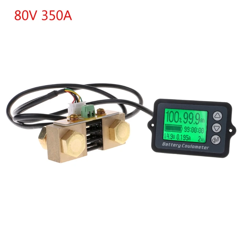 DC 8-80V 350A Precision Battery Tester for LiFePO Coulomb Counter LCD Digital Battery Coulometer with Shielded Wire
DC 8-80V 350A Precision Battery Tester for LiFePO Coulomb Counter LCD Digital Battery Coulometer with Shielded Wire