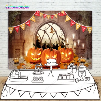 Ancient Spooky Castle Halloween Party Decor Photographic Backdrop Pumpkin Lamp Candelabrum With Flag Photo Background For Studio
Ancient Spooky Castle Halloween Party Decor Photographic Backdrop Pumpkin Lamp Candelabrum With Flag Photo Background For Studio