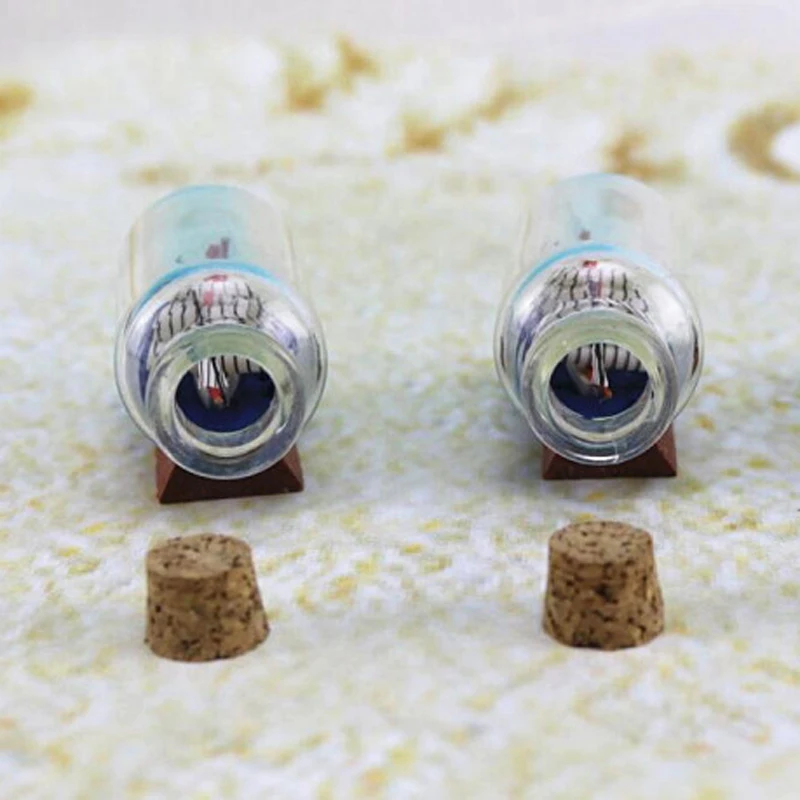 Mini Garden Glass Figurines Miniatures Drift Bottle DIY Home Decoration Mediterranean Model Sailing Boat Bottles Resin Charms Mini Garden Glass Figurines Miniatures Drift Bottle DIY Home Decoration Mediterranean Model Sailing Boat Bottles Resin Charms