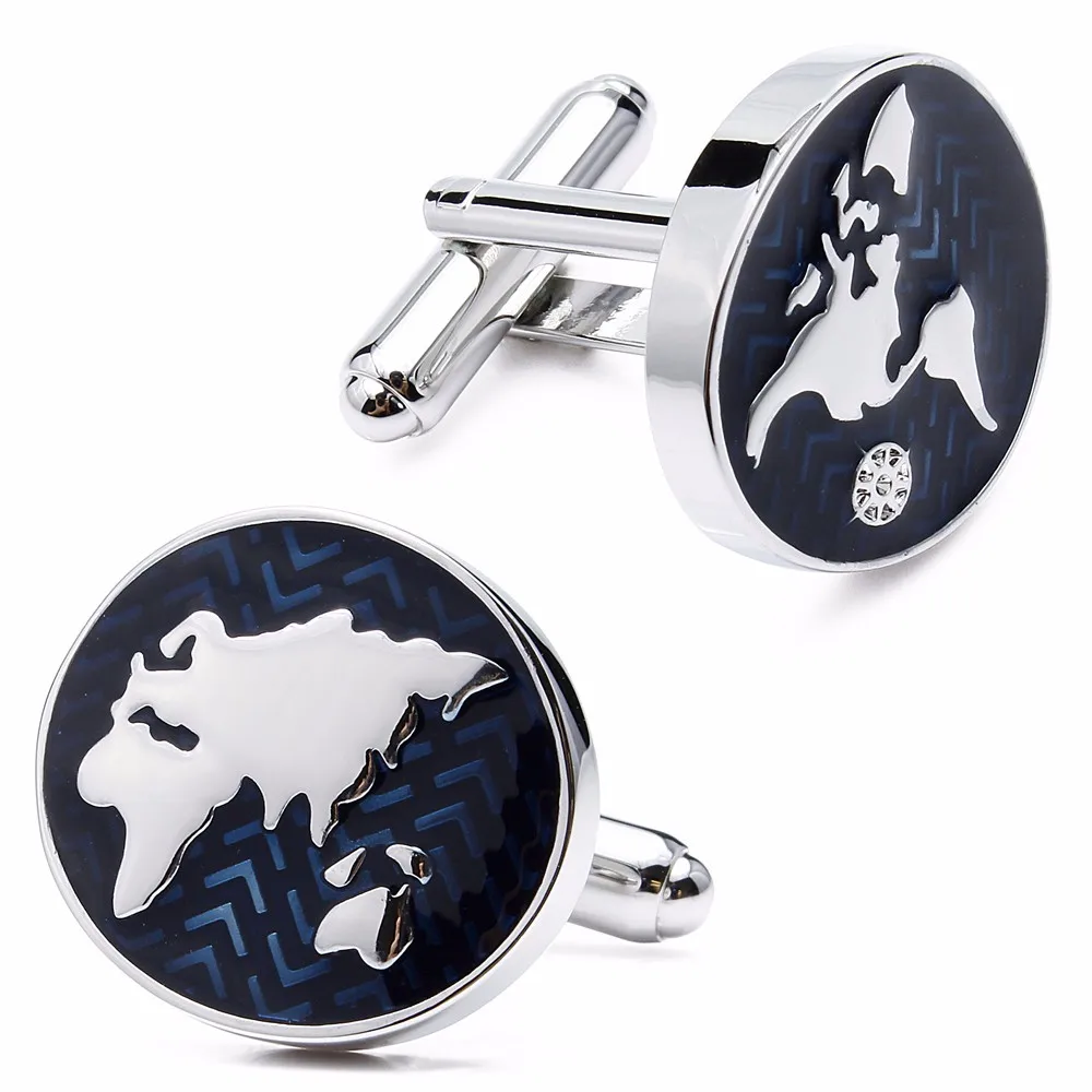 World Map Cuff Links For Men Globe Design Quality Brass Material Blue Color Cufflinks Wholesale&retail
World Map Cuff Links For Men Globe Design Quality Brass Material Blue Color Cufflinks Wholesale&retail