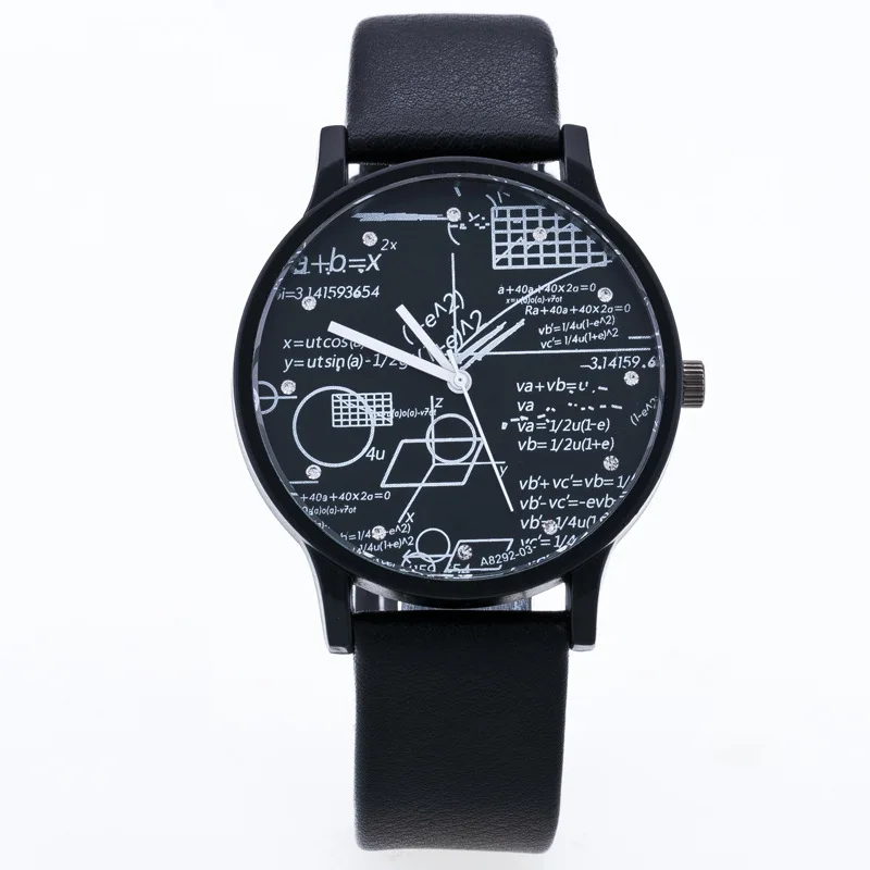 Special Design Function Mens Watch Leather Quartz Mathe Matical Formula Prints Fashion Wrist Watch Men Causal Classic Watch
Special Design Function Mens Watch Leather Quartz Mathe Matical Formula Prints Fashion Wrist Watch Men Causal Classic Watch