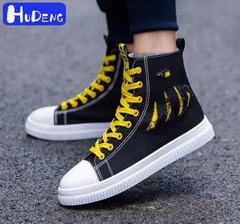 HD 2020 Student boy canvas holes couples hip-hop shoes New men's shoes fashion high top canvas shoes leisure men sneakers 4.5-11 
HD 2020 Student boy canvas holes couples hip-hop shoes New men's shoes fashion high top canvas shoes leisure men sneakers 4.5-11