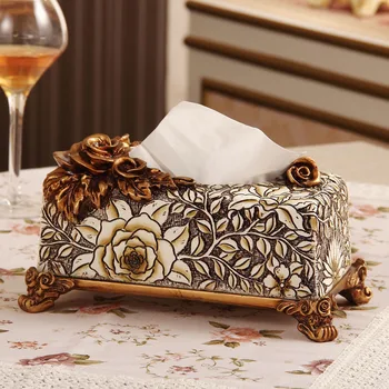 European Style Retro Multifunction Tissue Box Paper Extraction Box Luxury Napkin Holder Home Decorations Ornaments Gift FH078
European Style Retro Multifunction Tissue Box Paper Extraction Box Luxury Napkin Holder Home Decorations Ornaments Gift FH078