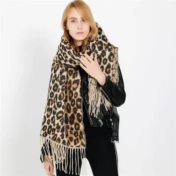 Autumn and Winter Fashion New Europe and America Women Scarf Leopard Tassel Cashmere Warm Scarf Thick Long Brown Leopard Scarf
Autumn and Winter Fashion New Europe and America Women Scarf Leopard Tassel Cashmere Warm Scarf Thick Long Brown Leopard Scarf
