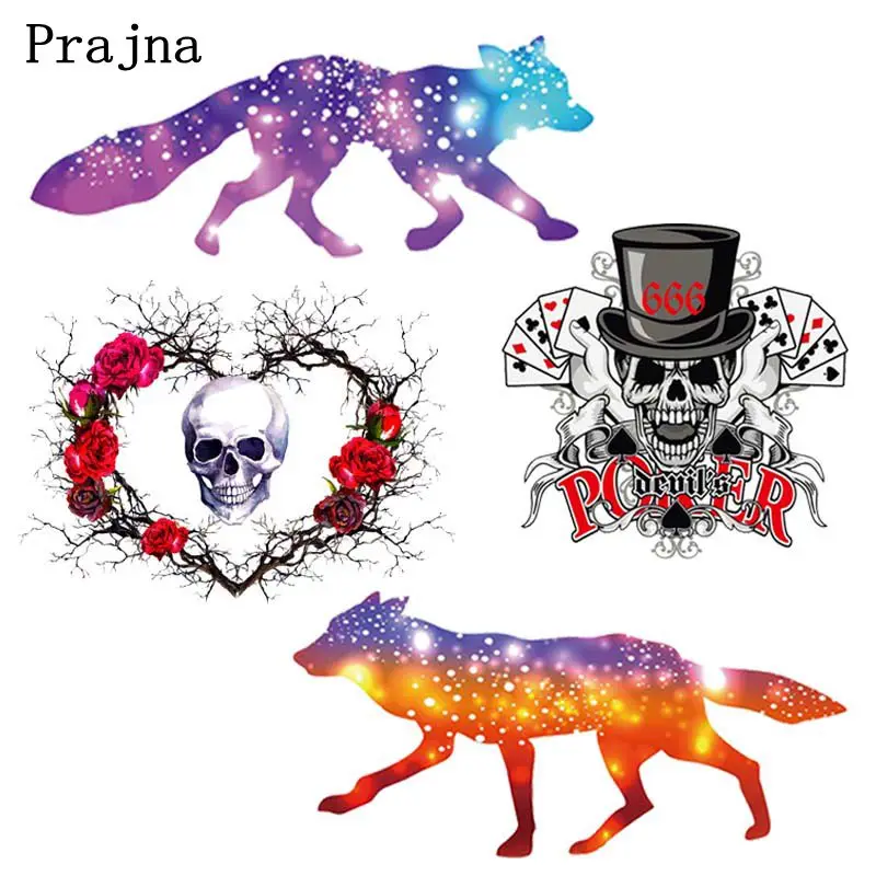 Prajna Colorful Wolf Iron On Transfers Hot Vinyl Thermal Patches For Clothing Applique DIY Punk Biker Heat Transfer Sticker Iron
Prajna Colorful Wolf Iron On Transfers Hot Vinyl Thermal Patches For Clothing Applique DIY Punk Biker Heat Transfer Sticker Iron