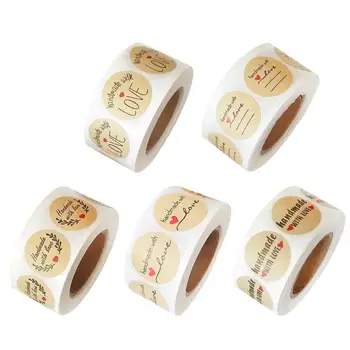 500 Labels/Roll Adhesive Stickers Love Handmade Gift Baking Cookie Seal Labels Natural Kraft Decorative Accessories
500 Labels/Roll Adhesive Stickers Love Handmade Gift Baking Cookie Seal Labels Natural Kraft Decorative Accessories