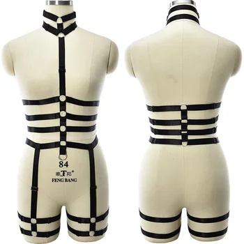 Goth Necklace Bodysuit Harness Bondage Sexy Lingerie Set Punk Cage Bra Hollow Clothes Accessories Woman Edgy Body Harness garter
Goth Necklace Bodysuit Harness Bondage Sexy Lingerie Set Punk Cage Bra Hollow Clothes Accessories Woman Edgy Body Harness garter