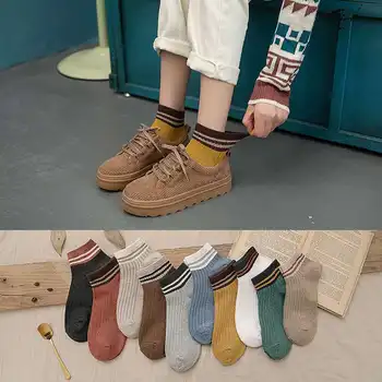 Spring and summer new classic two bar color contrast stripe boat socks women cotton women socks Summer College socks 
Spring and summer new classic two bar color contrast stripe boat socks women cotton women socks Summer College socks