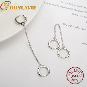 BONLAVIE Circle chain style s925 sterling silver earrings female senior sense double ear hole retro earring fine jewelry
BONLAVIE Circle chain style s925 sterling silver earrings female senior sense double ear hole retro earring fine jewelry