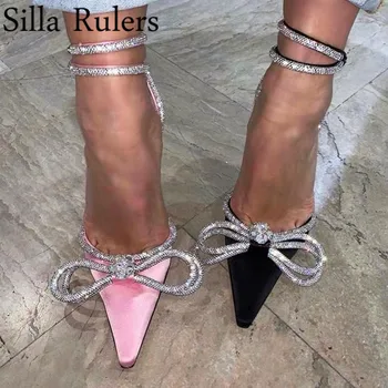 Luxurious Crystal Butterfly-knot Pointed Toe Pumps Women Runway Genuine Leather High Heels Shoes Party Shoes Wedding Shoes mujer
Luxurious Crystal Butterfly-knot Pointed Toe Pumps Women Runway Genuine Leather High Heels Shoes Party Shoes Wedding Shoes mujer