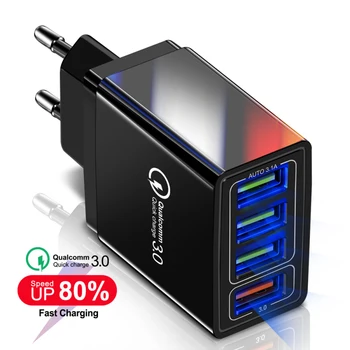 Quick Charger 3.0 4-port USB Charger For Samsung A30 IPhone 7 8 Huawei P20 Tablet QC 3.0 Fast Wall Charger US/EU Plug Adapter
Quick Charger 3.0 4-port USB Charger For Samsung A30 IPhone 7 8 Huawei P20 Tablet QC 3.0 Fast Wall Charger US/EU Plug Adapter