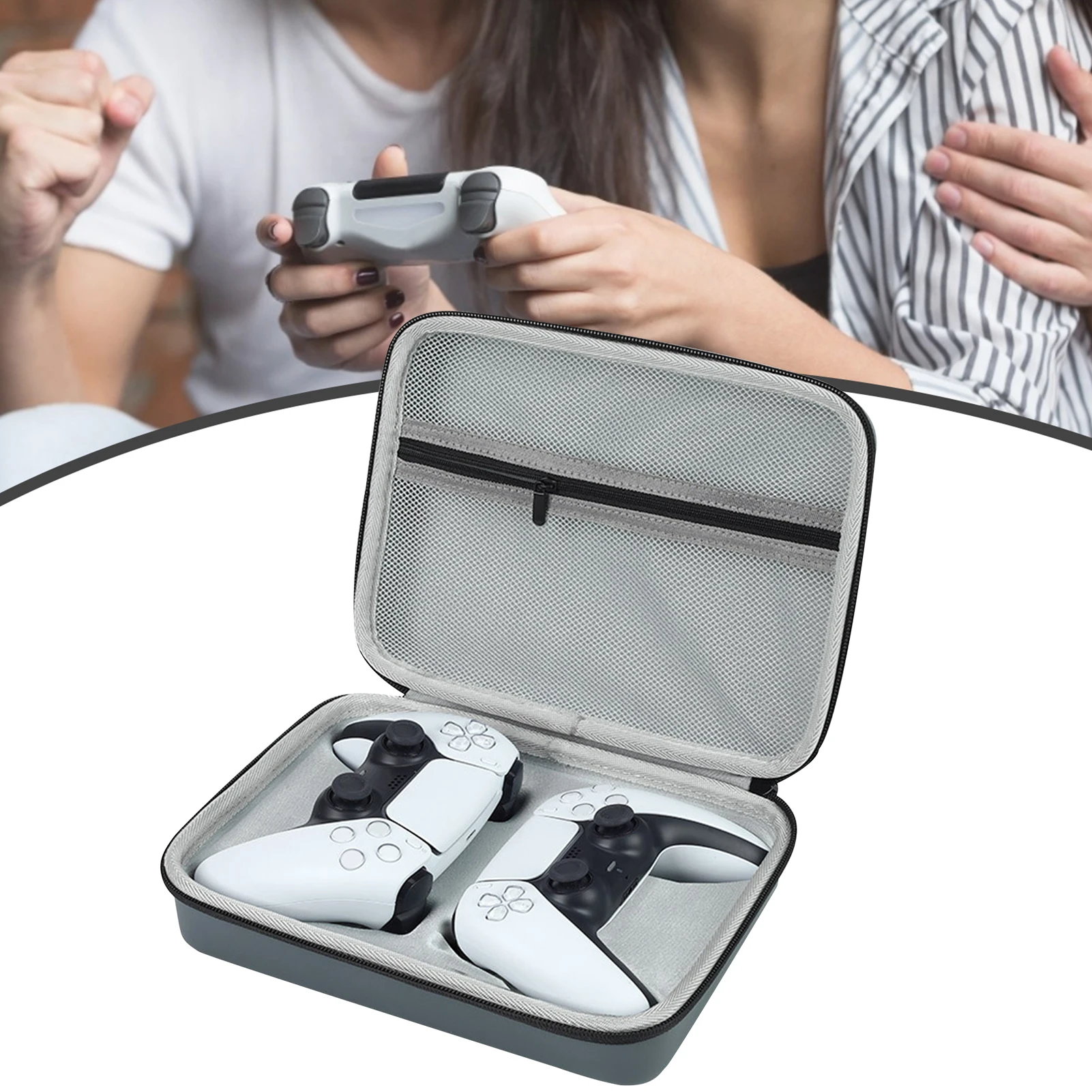 Rondaful EVA Gamepad Storage Bag Carrying Case for PS5 DualSense Controller Housing Shell Shockproof Protective Cover | Электроника