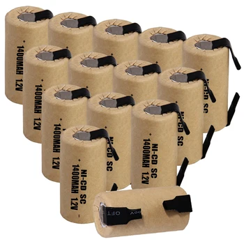 14 pcs SC battery 1.2V SUBC batteries rechargeable high drain 1400mah with tabs color random 
14 pcs SC battery 1.2V SUBC batteries rechargeable high drain 1400mah with tabs color random