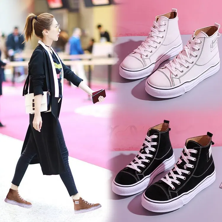 2020 Spring New Style Canvas Shoes Korean-style Lace-up Platform Heel Hight-top Shoes Network Red INS Fashion Students Versatile
2020 Spring New Style Canvas Shoes Korean-style Lace-up Platform Heel Hight-top Shoes Network Red INS Fashion Students Versatile