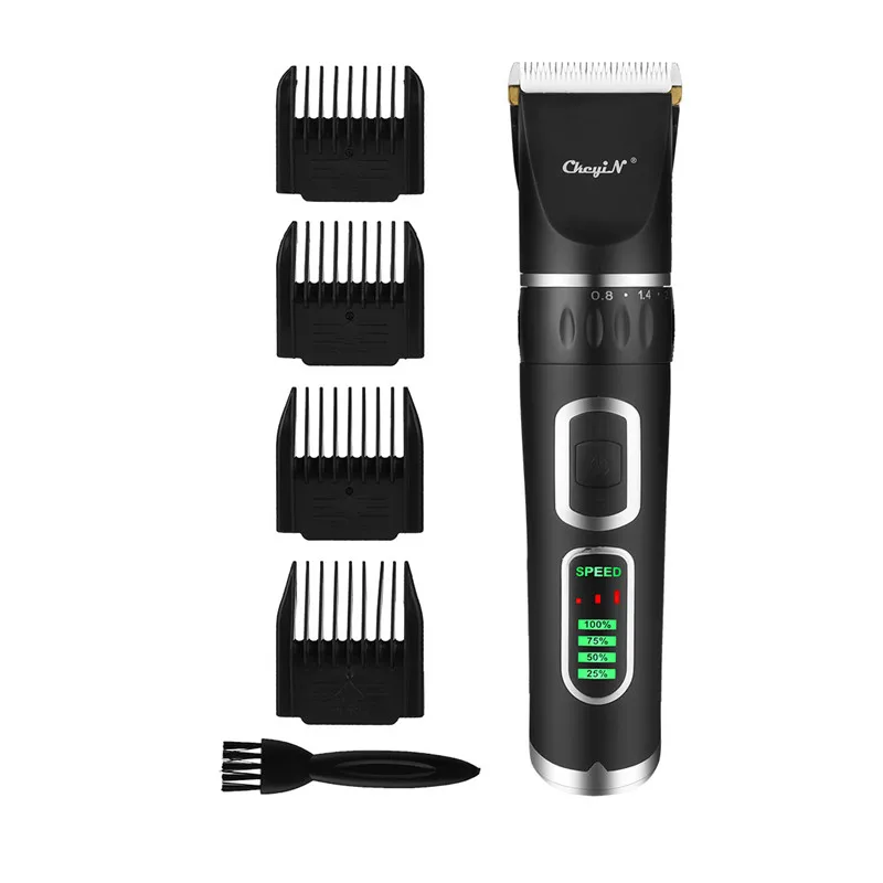 Rechargeable Barber Beard Trimmer 5 Gears Adjustable Hair Clipper LED Display Hair Cutting Machine Haircut With 4 Limit Combs
Rechargeable Barber Beard Trimmer 5 Gears Adjustable Hair Clipper LED Display Hair Cutting Machine Haircut With 4 Limit Combs