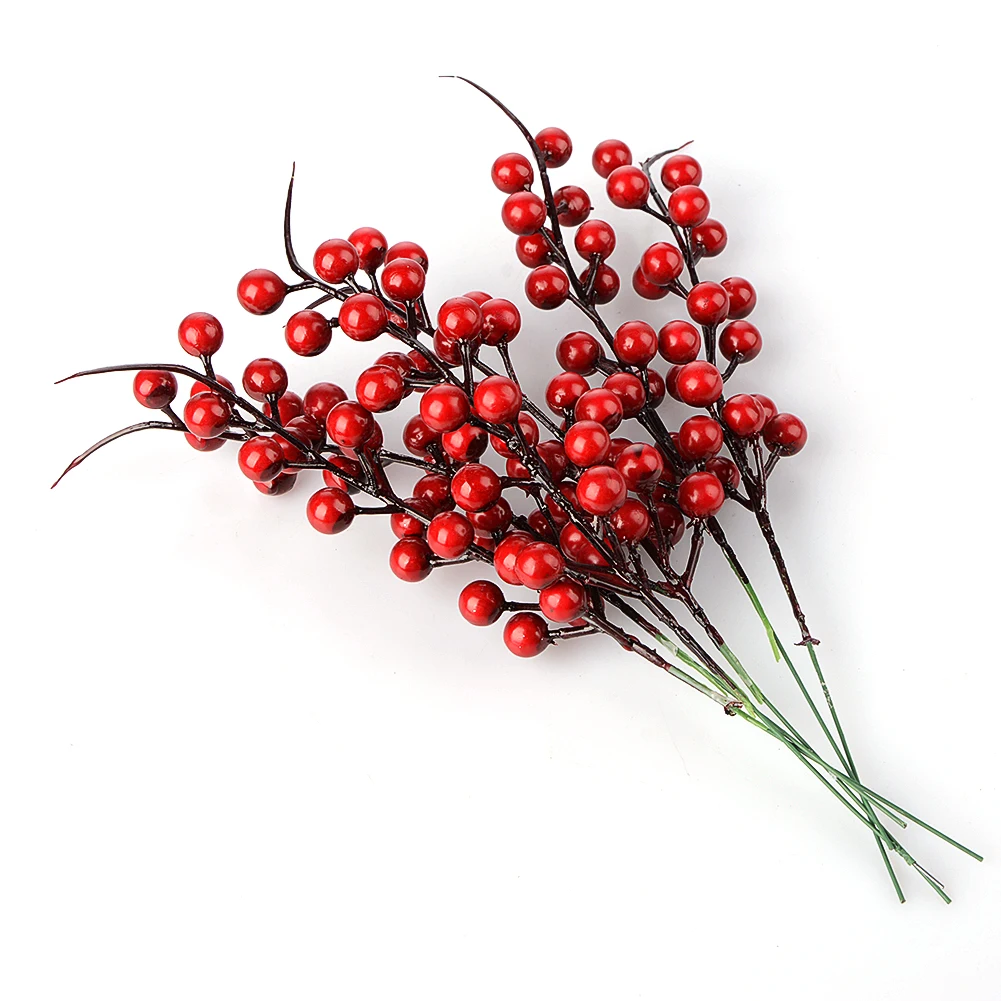 Artificial Berry Fake Red Berries cherry Christmas Flower Stamen For home New Year Christmas Decoration 
Artificial Berry Fake Red Berries cherry Christmas Flower Stamen For home New Year Christmas Decoration