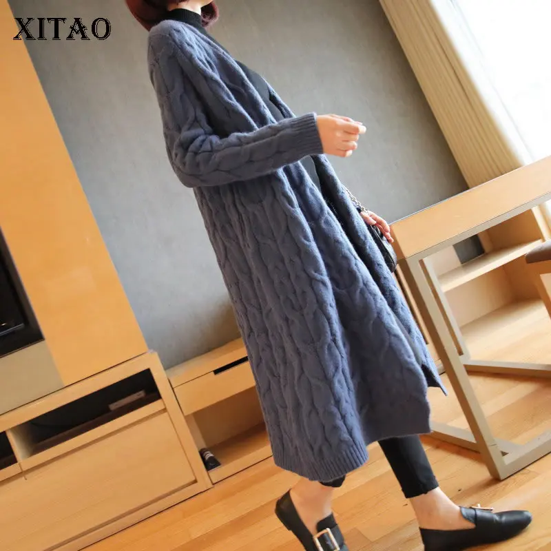 XITAO Elegant Thick Long Knitted Sweater Women Clothes 2019 Fashion Loose Casual V Neck Full Sleeve Knitted Cardigans GCC2834
XITAO Elegant Thick Long Knitted Sweater Women Clothes 2019 Fashion Loose Casual V Neck Full Sleeve Knitted Cardigans GCC2834