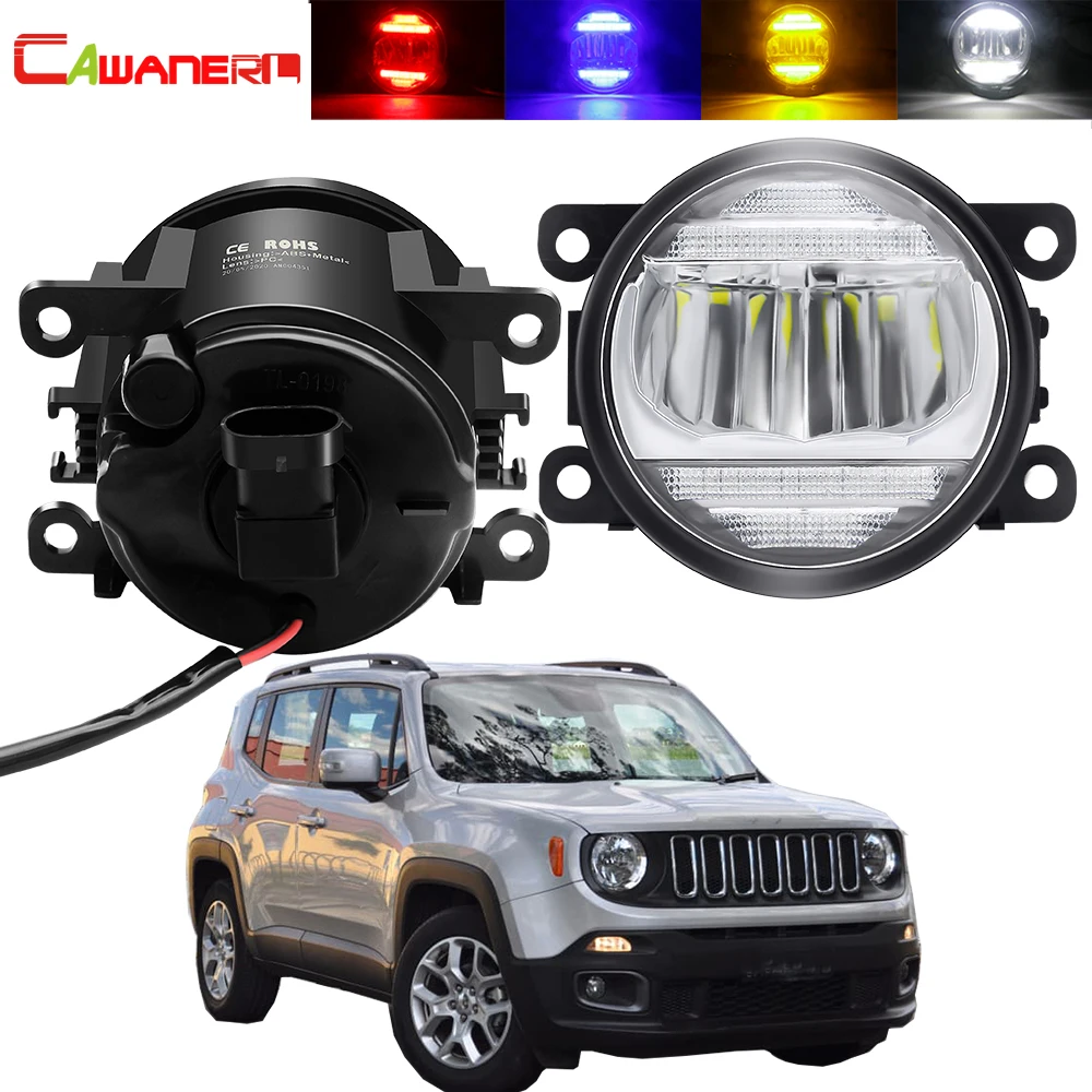 

2 в 1, противотуманная лампа H11 для дневных ходовых огней, передний бампер автомобиля, противотуманная фара в сборе, дневные ходовые огни 12 В для Jeep Renegade BU 2015-2020