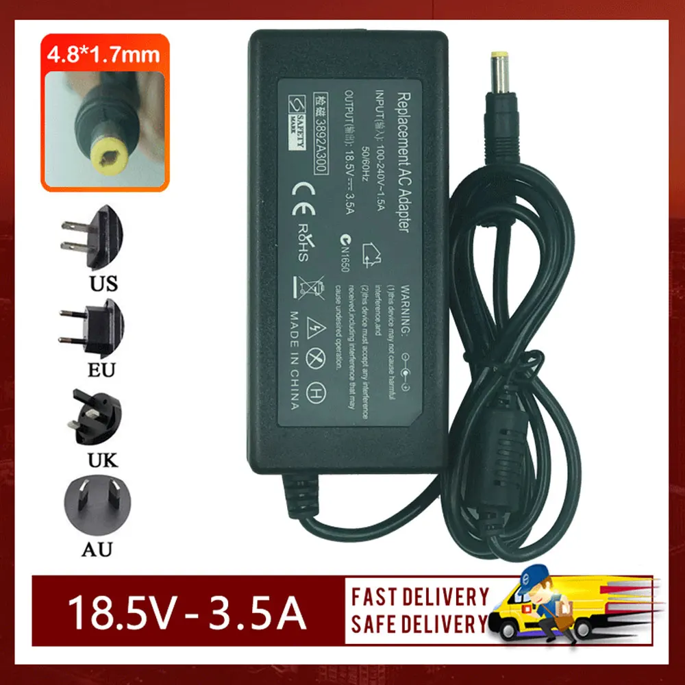 New18.5V 3.5A 65W 4.8*1.7mm Laptop Adapter For HP 500 510 520 530 540 550 G3000 6720s 620 625 computer charger
New18.5V 3.5A 65W 4.8*1.7mm Laptop Adapter For HP 500 510 520 530 540 550 G3000 6720s 620 625 computer charger