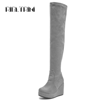 RIBETRINI Sexy Women Leopard Boots 2020 Fashion High Heel Wedge Autumn WInter Shoes Woman Faux Suede Platform Over Knee Bots
RIBETRINI Sexy Women Leopard Boots 2020 Fashion High Heel Wedge Autumn WInter Shoes Woman Faux Suede Platform Over Knee Bots