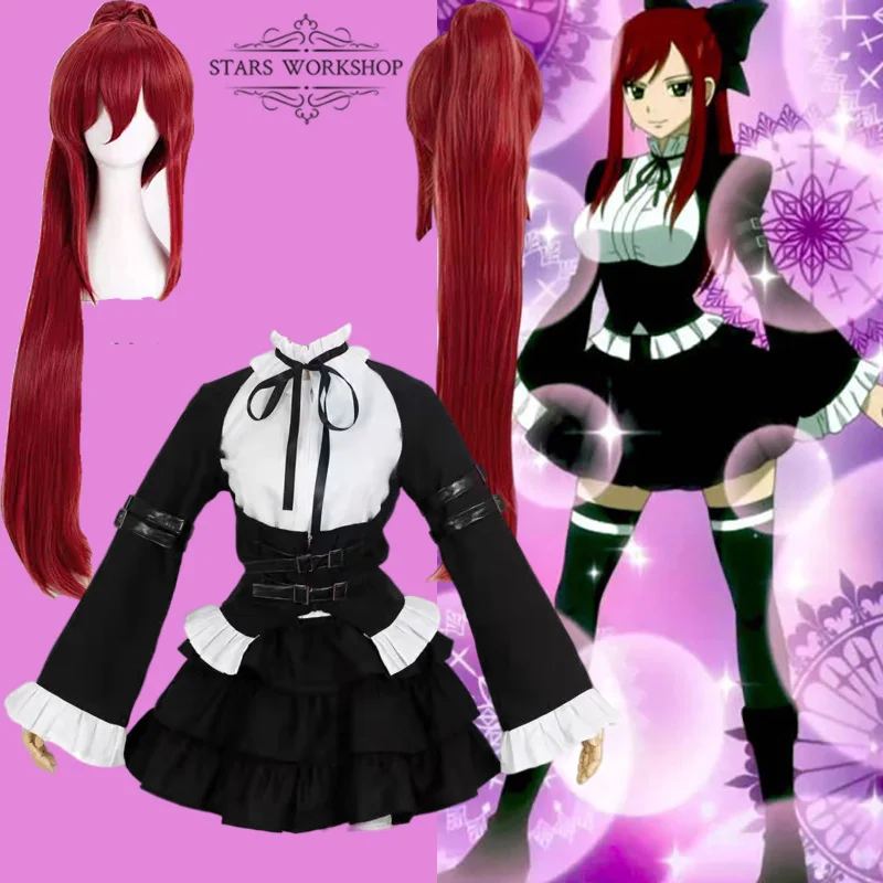 Fairy Tail Erza Scarlet Cosplay Costume Women Lolita Uniform Maid Dress Girls Skirt Halloween Carnvial Party Suit Custom Made
Fairy Tail Erza Scarlet Cosplay Costume Women Lolita Uniform Maid Dress Girls Skirt Halloween Carnvial Party Suit Custom Made