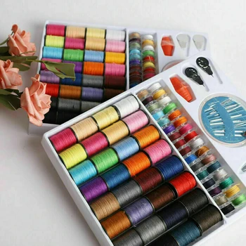 64 Roll Sewing Machine Line Thread Spool Set Bobbin Cotton Reel Scissor Needle Tape Kit BJStore
64 Roll Sewing Machine Line Thread Spool Set Bobbin Cotton Reel Scissor Needle Tape Kit BJStore