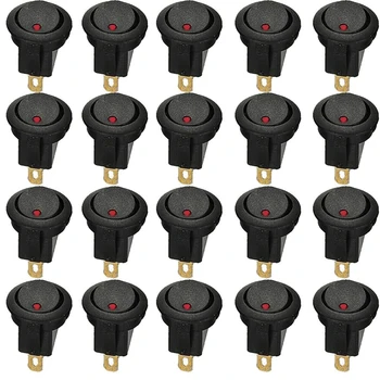 20Pcs 12V Round Rocker Dot Boat Red LED Light Toggle Switch for Car or Boat with Red LED Light
20Pcs 12V Round Rocker Dot Boat Red LED Light Toggle Switch for Car or Boat with Red LED Light