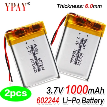 2pcs Polymer battery 1000 mah 3.7 V 602244 smart home MP3 speakers Li-ion battery for dvd,GPS,mp3,mp4,mp5 cell phone,speaker 
2pcs Polymer battery 1000 mah 3.7 V 602244 smart home MP3 speakers Li-ion battery for dvd,GPS,mp3,mp4,mp5 cell phone,speaker