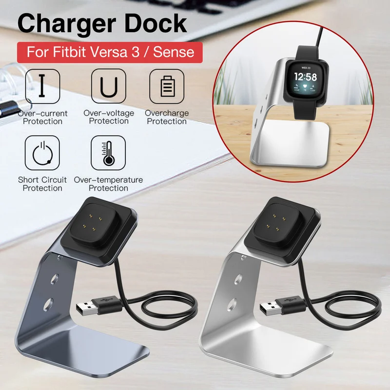Smart Watch Charger Dock Charging Cable Dock Station for Fitbit Sense Versa 3 Chip protection Support Fast Charging Charger Dock
Smart Watch Charger Dock Charging Cable Dock Station for Fitbit Sense Versa 3 Chip protection Support Fast Charging Charger Dock