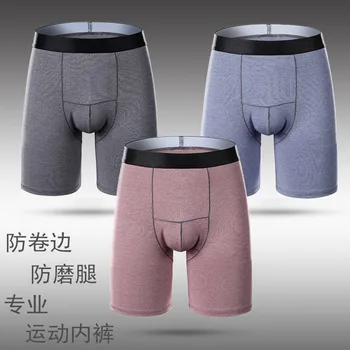 New Men's Sports Lengthened Gentleman Color Cotton Running Boxer Briefs Anti-wear Leg Plus Size Boxer Shorts Bielizna Meska 2020 
New Men's Sports Lengthened Gentleman Color Cotton Running Boxer Briefs Anti-wear Leg Plus Size Boxer Shorts Bielizna Meska 2020