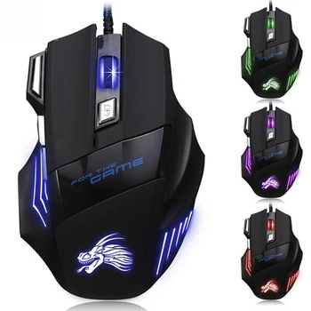 5500DPI LED Optical USB Wired Gaming Mouse 7 Buttons Gamer Computer Mice for computer laptop desktop PC
5500DPI LED Optical USB Wired Gaming Mouse 7 Buttons Gamer Computer Mice for computer laptop desktop PC