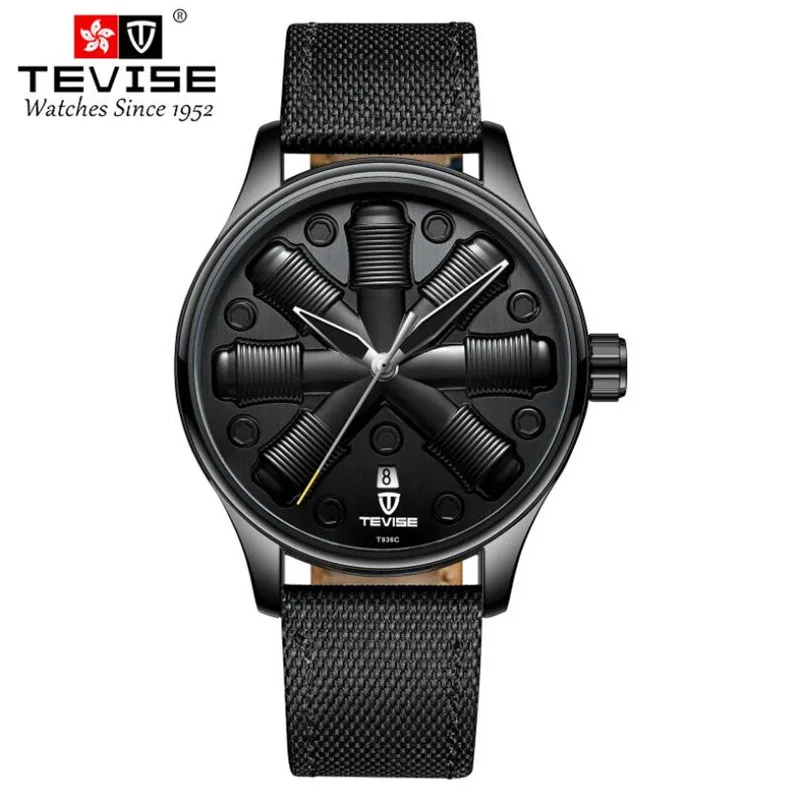 TEVISE Men Automatic Self Wind Mechanical Black Nylon Style Date Luminous Luxury Mechanical Military Watch erkek kol saati
TEVISE Men Automatic Self Wind Mechanical Black Nylon Style Date Luminous Luxury Mechanical Military Watch erkek kol saati