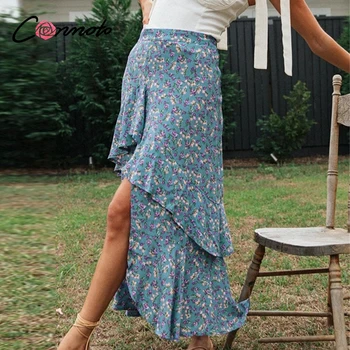 Conmoto summer 2020 plus size floral ruffles women skirts high waist blue sexy casual feminino slit skirt flounce vintage skirts
Conmoto summer 2020 plus size floral ruffles women skirts high waist blue sexy casual feminino slit skirt flounce vintage skirts