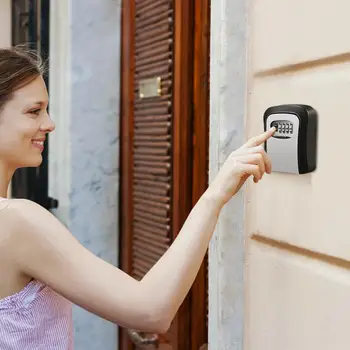 Key Safe Box Wall-mounted Password Key Box Padlock Box Weatherproof Storage Box 4 Digit Combination Key Storage Lock Box
Key Safe Box Wall-mounted Password Key Box Padlock Box Weatherproof Storage Box 4 Digit Combination Key Storage Lock Box