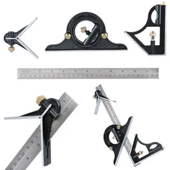 3 In1 Adjustable Ruler Multi Combination Square Angle Finder Protractor 300mm/12"Measuring Set Tools Universal Ruler Right Angle