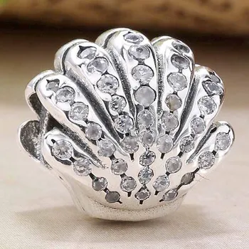 Original Cute Ariel's Shell With Clear Cubic Zirconia Beads Fit 925 Sterling Silver Charm Pandora Bracelet Bangle DIY Jewelry
Original Cute Ariel's Shell With Clear Cubic Zirconia Beads Fit 925 Sterling Silver Charm Pandora Bracelet Bangle DIY Jewelry