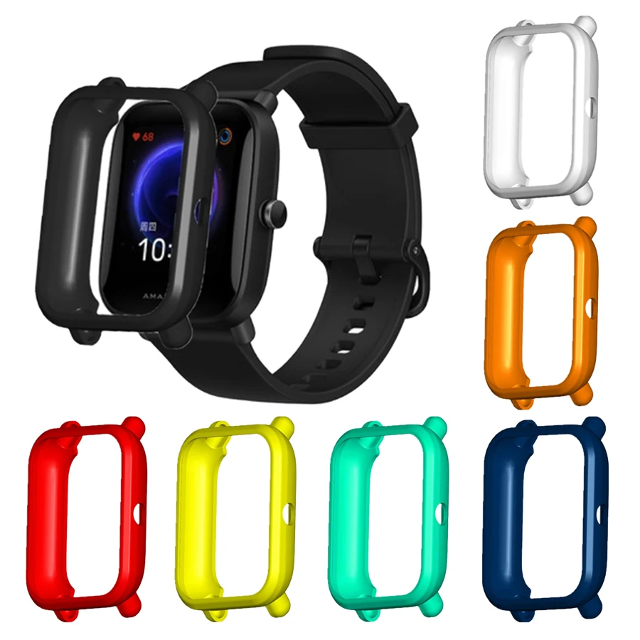 

Protective Case for Amazfit Bip U Watch Cover Soft TPU Shell Bumper for Xiaomi Huami Amazfit Bip/Bip Lite 1S Protector Frame