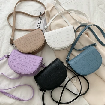 Fashion Semicircle Crossbody Bag Women PU Stone Pattern Small Shoulder Handbag Popular Simple Female Daily Bag
Fashion Semicircle Crossbody Bag Women PU Stone Pattern Small Shoulder Handbag Popular Simple Female Daily Bag